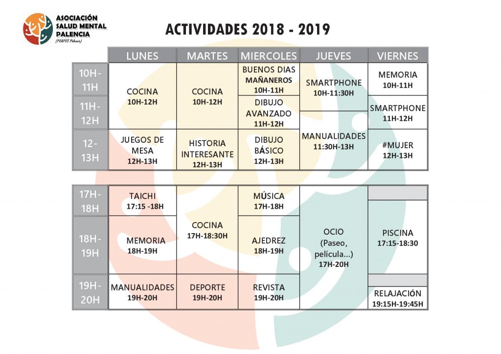 horario 2018-2019 (cambio Enero)